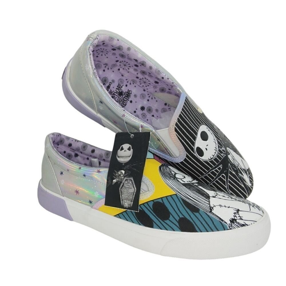 Nightmare Before Christmas Womens NEW w/Tags Black & Silver Sneakers - sz. 7 1/2